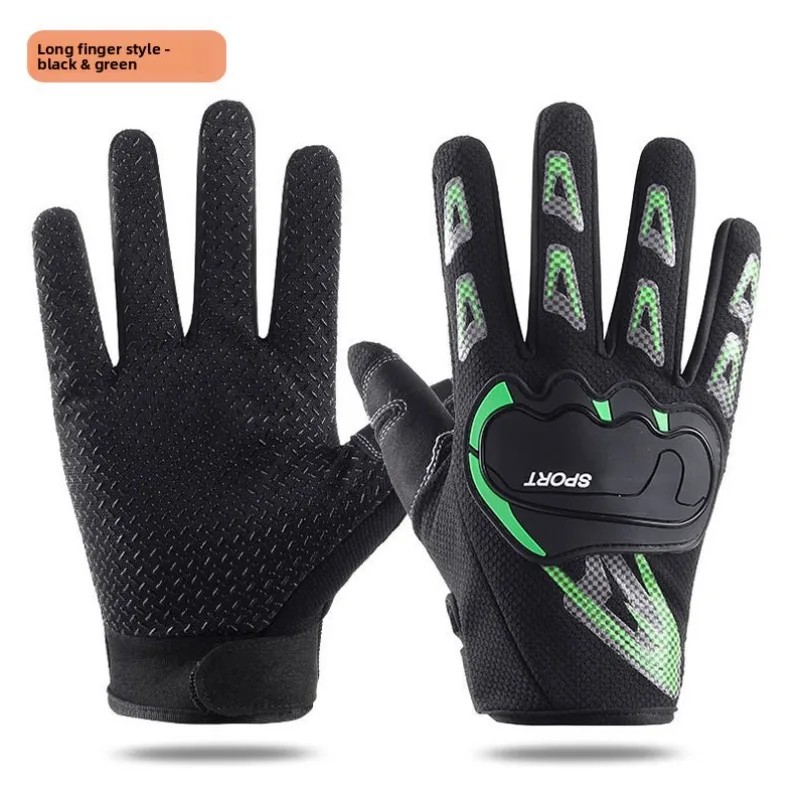 Breathable Touch Screen Non Slip Wear Resistant Cycling Motorcycle Gloves with Palm Protection for Outdoor Mountaineering H
