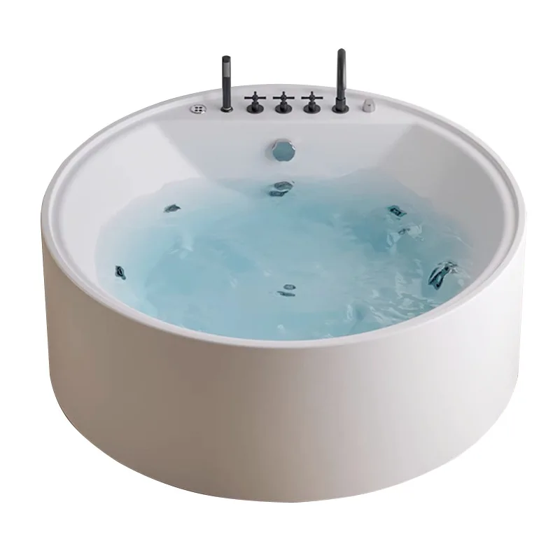 

Round independent jacuzzi, acrylic small apartment household thermostatic hotel embedded