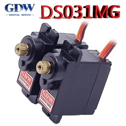GDW DS031MG 9g 12g Metal Gear Micro Mini Digitale Servo Hoge Snelheid Hoek 180 voor 450 Helikopter Fix-wing RC Auto Robot Arm