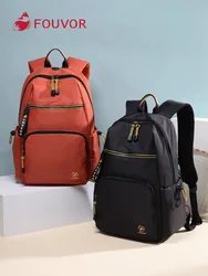 Fouvor estudante mochila para mulher 2024 grande capacidade ombros sacos vários bolsos à prova dwaterproof água de alta qualidade mochila 2930-08