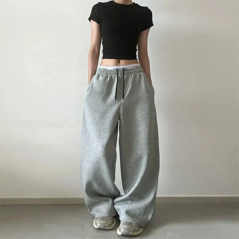 

Новые осенне-зимние трендовые брюки для уличных танцев, облегающие простые спортивные штаны в американском стиле, повседневные джоггеры для мужчин и женщин