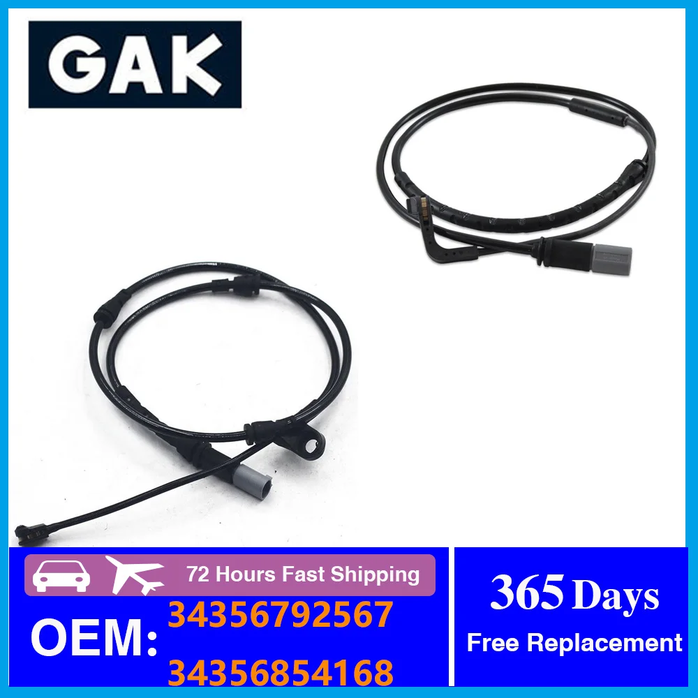 

GAK Brand Front + Rear 34356792567 + 34356854168 Brake Pad Wear Sensor Kit for BMW X5 X6 Brake Induction Wire Replacement