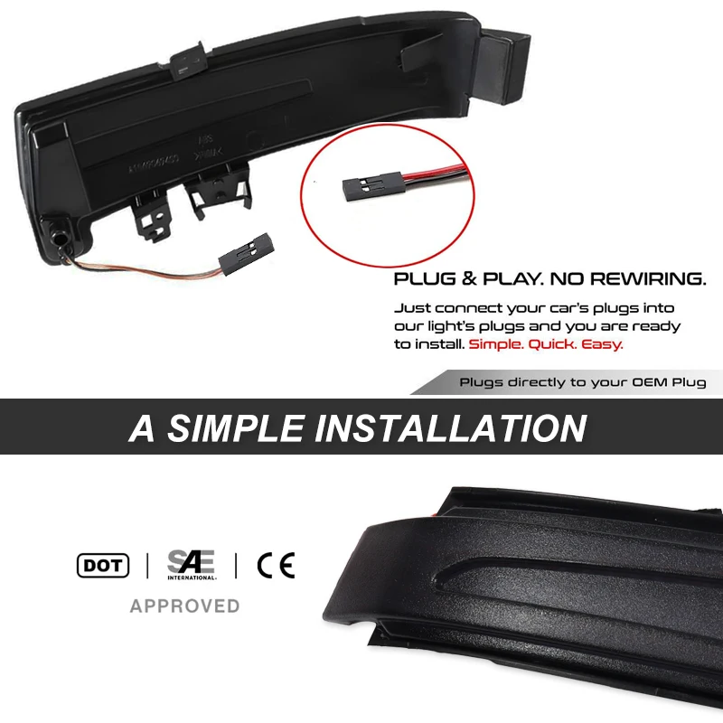 For Mercedes-Benz A B C E S CLA GLA CLS Class W176 W246 W204 W212 C117 X156 LED Dynamic Blinker LED Turn Signal Light Indicator