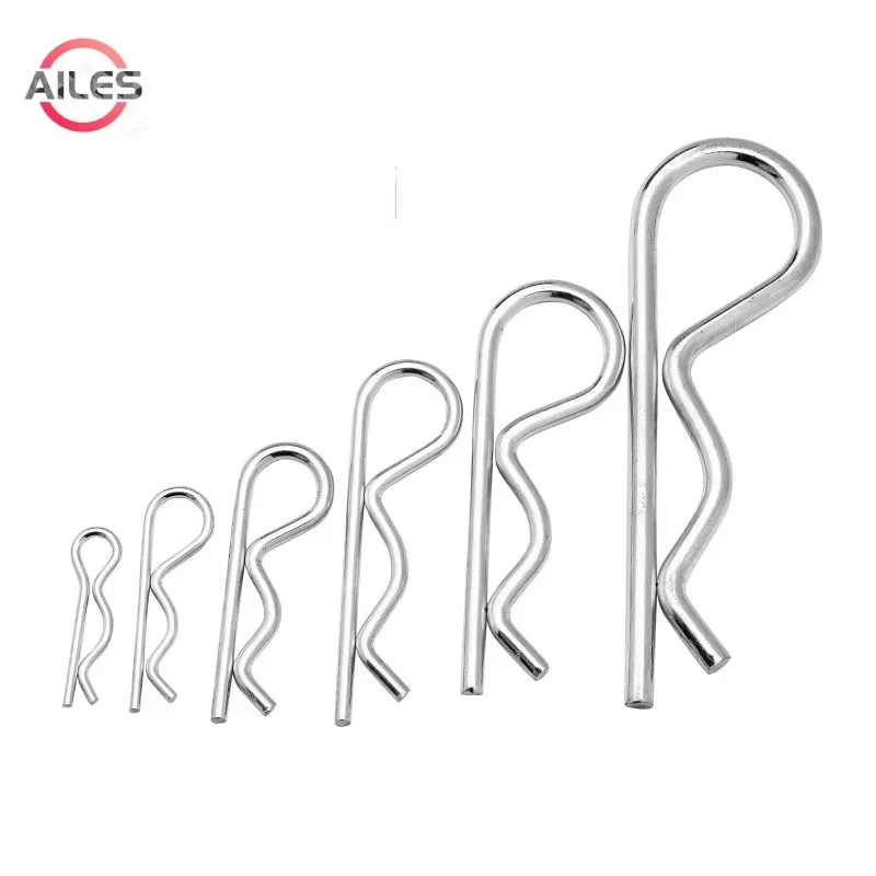 304 Stainless Steel M1.2 M1.6 M1.8 M2 M2.5 M3 M3.5 M4 M5 M6 M7 B R Type Spring Cotter Pin Wave Shape Split Clip for Car