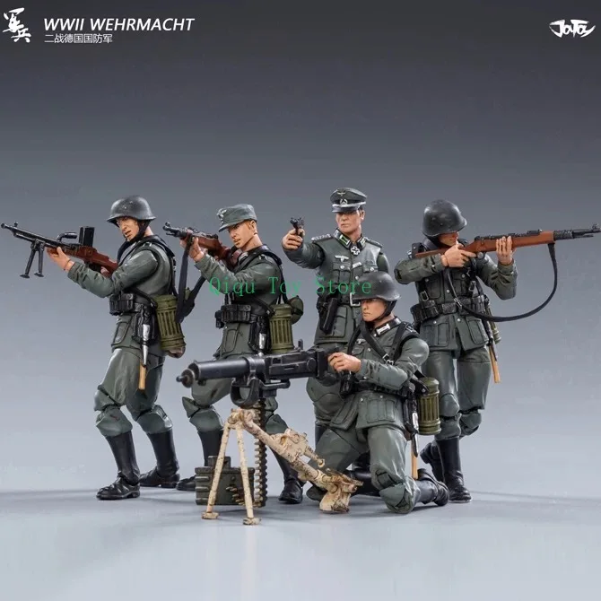 JOYTOY 1/18 3.75 inch Action Figure (5 stks/set) WWII Duitsland Wehrmacht Anime Collectie Militaire Model Cadeaus voor kinderen