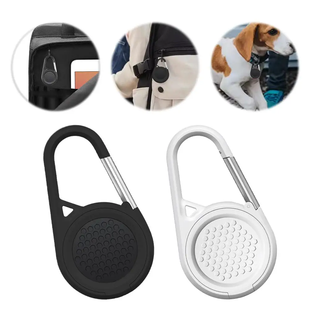 For Apple Anti-lost Device for airtag Shell Protective Cover Tracker Silicone Cover Hanging Buckle Spring Buckle Waterproof Q6S6