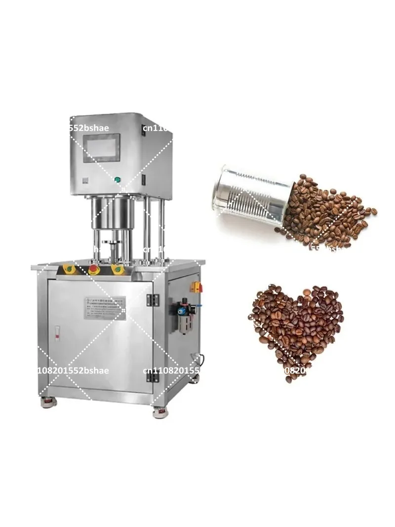 Manual Cashew Nut Dry Coffee Bean 401 Vacuum Can Sealer with Nitrogen Flushing Packing Machine