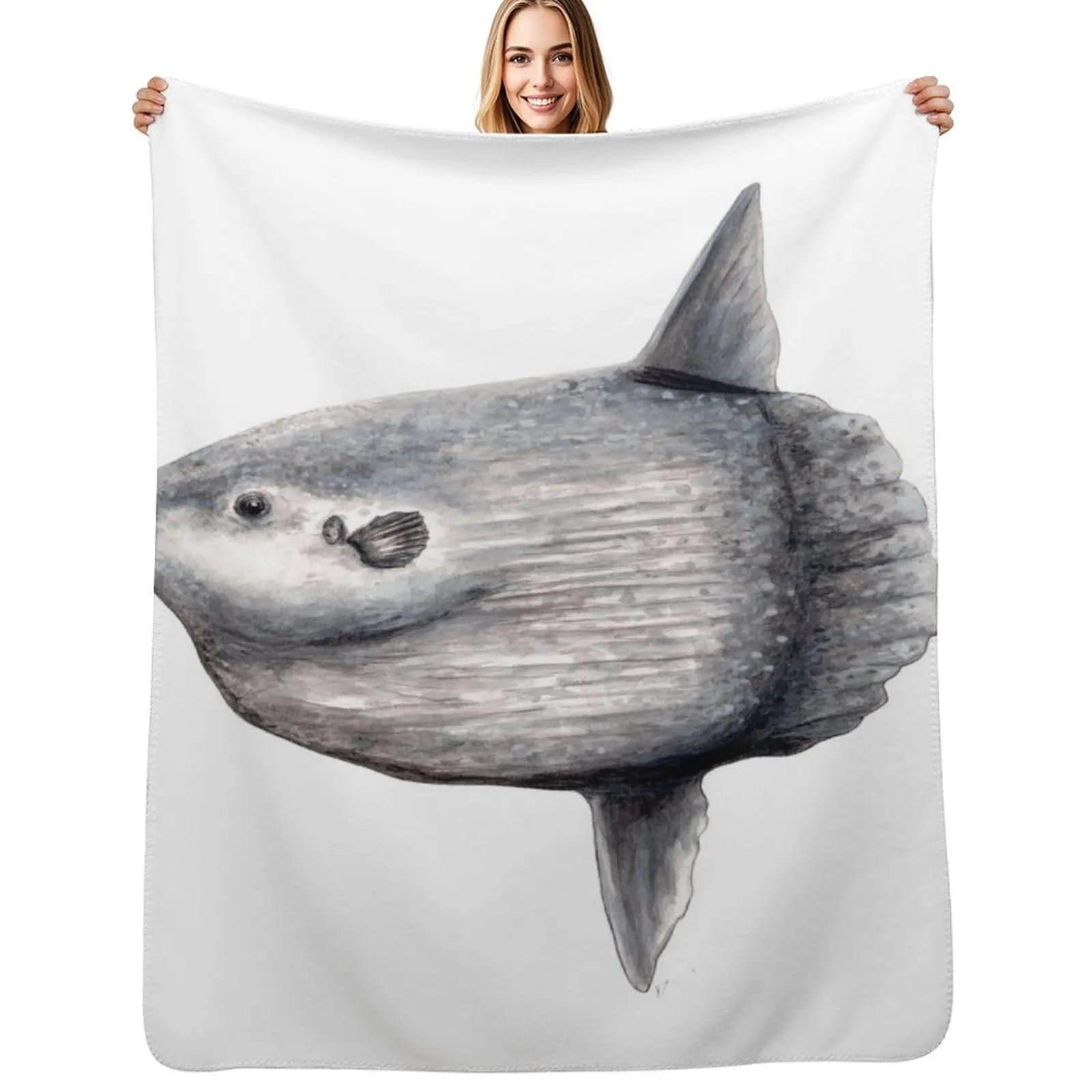 Cobertor decorativo Ocean Sunfish (Mola mola) para decoração de sala de estar