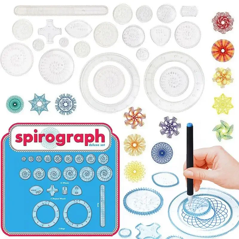22pcs 22pcs Spirograph Spiral Art Drawing Kit The Classic Way to Make Countless Amazing Designs For Kids Drawing Rulers Toys Set - Aliexpress Deal
