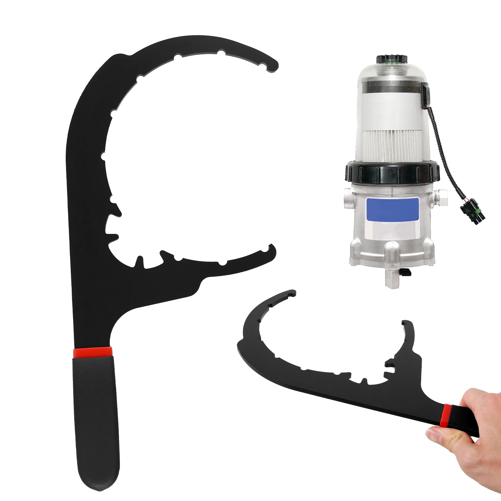 

6'' Diesel Fuel Filter Separator Wrench Arc Oil Filter Wrench Stainless Steel Oil Filter Removal Tool for CT 660/11/13/15 Engine