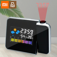 Xiaomi Youpin LED Rotating Projection Color Screen Digital Projection Electronic Clock Color Display Alarm Home Desktop Clock