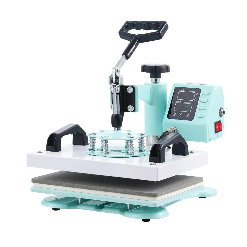 SucceBuy Heat Press 12x10inch 360°Swing Away T-Shirt Fast Even Heating Digital Precise Control Heat T-Shirts Pillows Bags Green