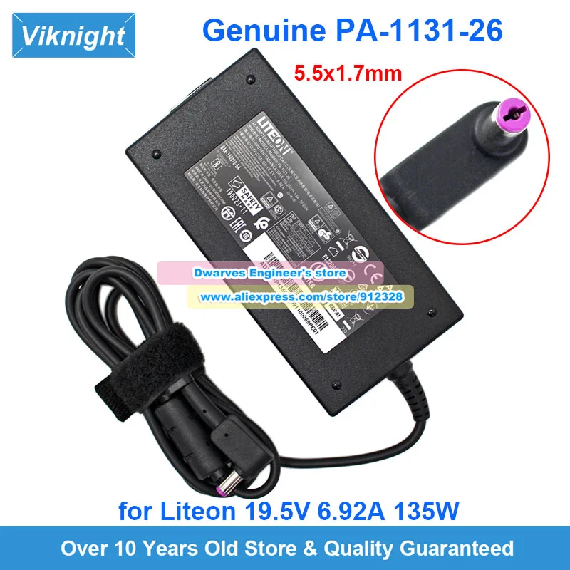 

Оригинальный адаптер переменного тока Liteon PA-1131-26 19,5 В 6,92 А для Acer AN515-55 AN515-44 Nitro 7/5 N20C1 N20C2 N17C2 N18C3 A715-74G 75G N19C5