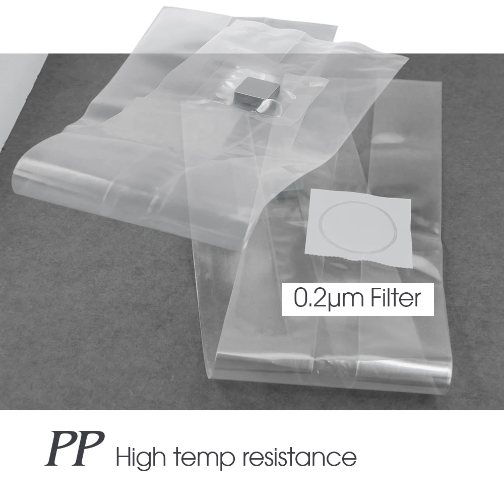 Pp esterilizado hidratado grão saco com auto-cura injeção Porto, 0.2μm filtro Patch, automaticamente substrato cogumelo Spawn Bag, 6 Mil