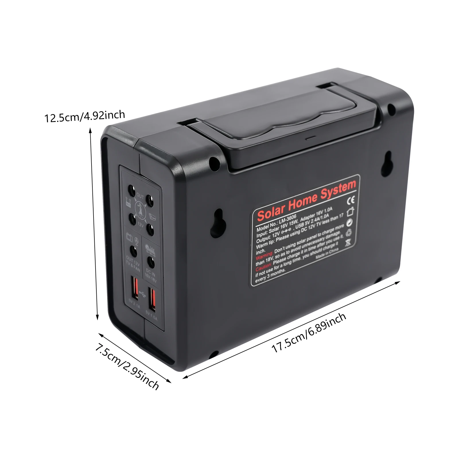 Solar Inverter with Solar Panel & 4 LED Lights, 12V 4A Portable Power Generator Kit,  for Home Backup Outdoors Camping