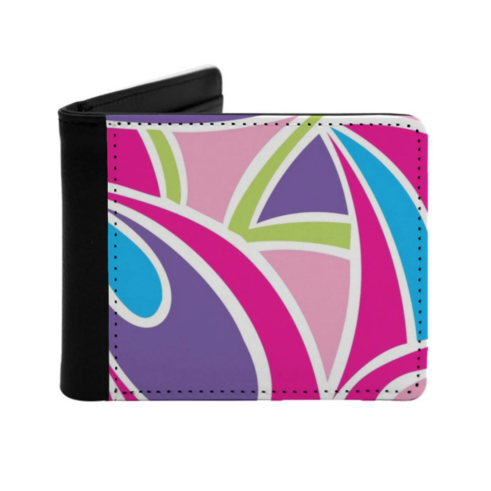 

Полностью волосы, розовый мужской кожаный кошелек, держатели для кредитных карт/Id, вставки для денег, мужские короткие кошельки, 90-е годы, коллекционер игрушек, мод Ретро