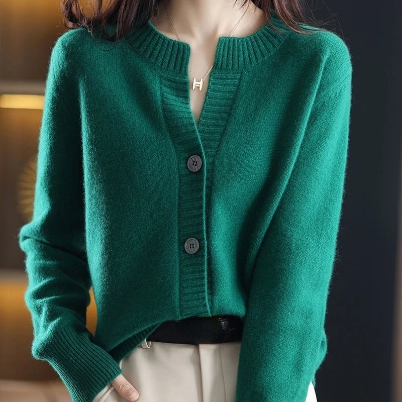 Cardigans Woman Knitted Winter 2024 Trend Fashion Tops Cardigan For Women Sweater Vintage High Quality Sweaters Korean Style