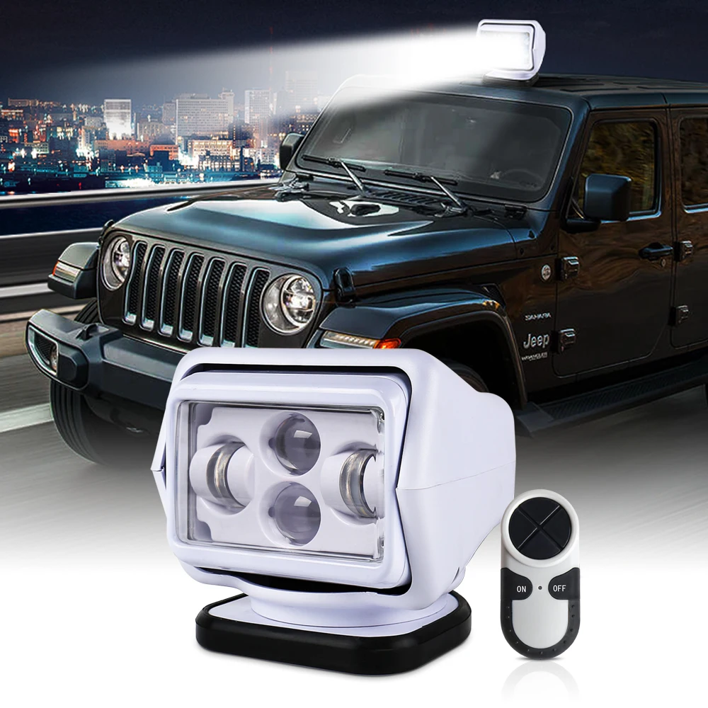 

POVTOR Wireless Remote Control Led Searchlight for Marine Off Road Vehicles 4x4 ATV SUV UTV Truck