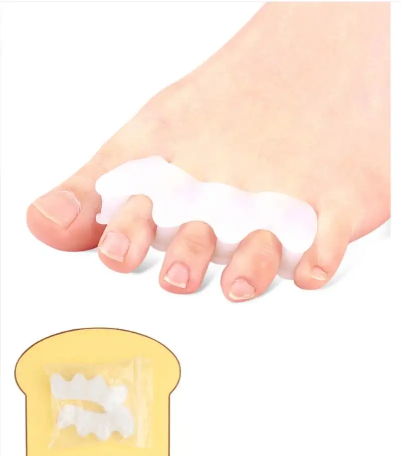 1/2/5Pairs Silicone Toe Separator Finger Feet Care Protector Gel Toe Orthopedic Bunion Hallux Valgus Corrector Pedicure Spacer