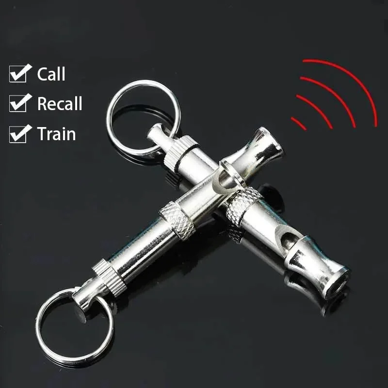 Ultrasonic Training Dog Training Whistle Stop Barking Device Flute Silent Whistle Control Tool Puppy Train Keychain Pet Supplies