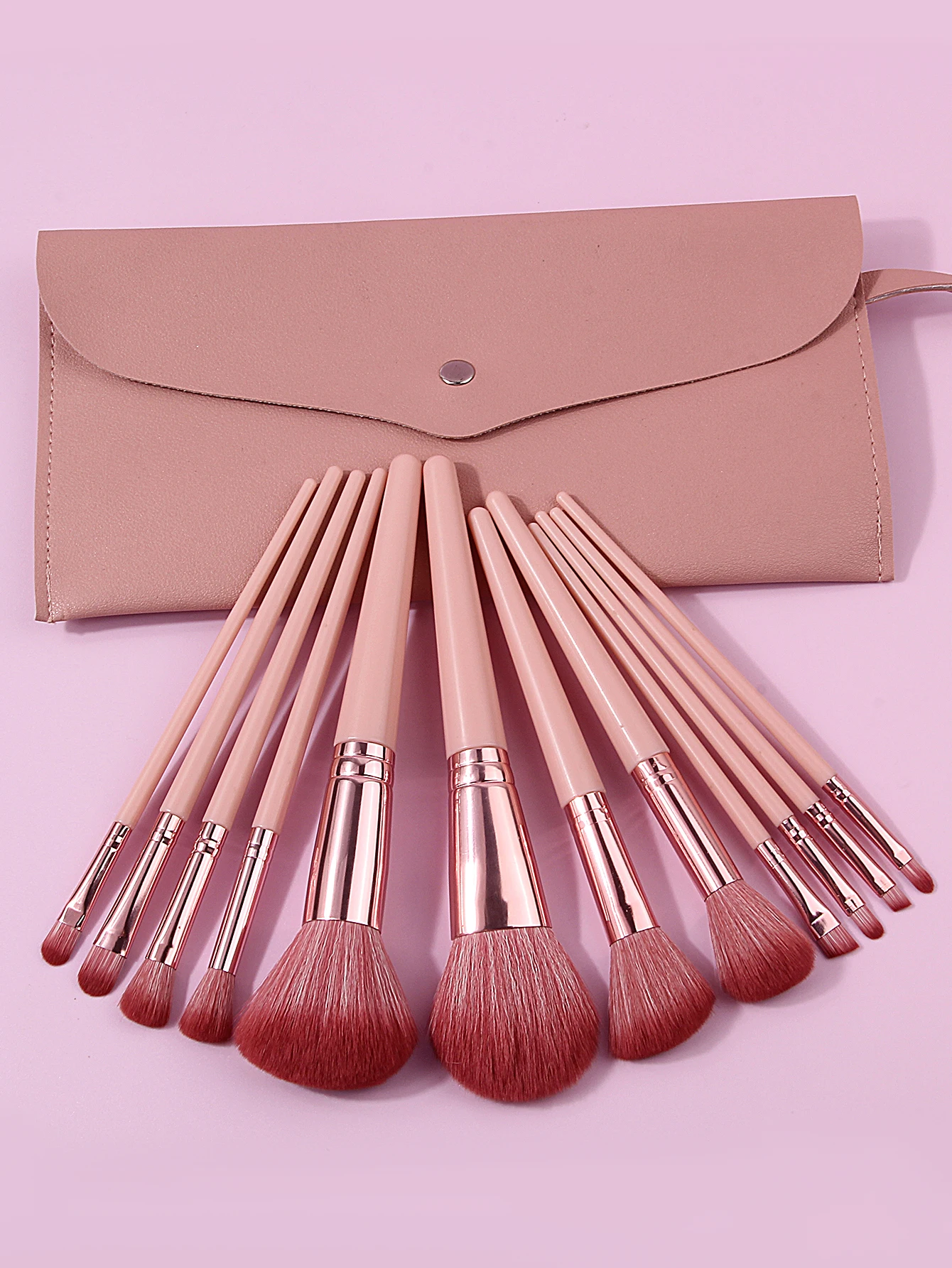 Essential for travel makeup! 12pcs soft-bristled makeup brush set, blush brush, eyeshadow brush, all-in-one portable storage bag