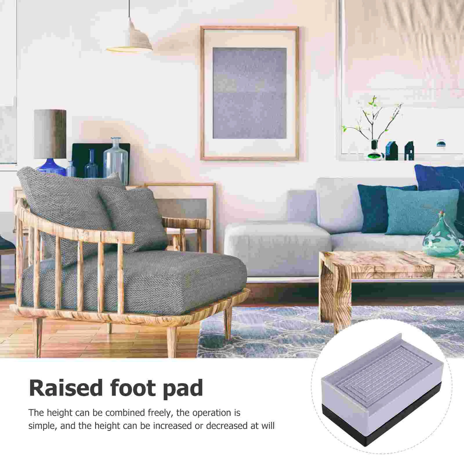 Furniture Heightening Pads Increasing Table Leg Protectors Supplies Fridge Foot Bed Padding Block Tables and Chairs