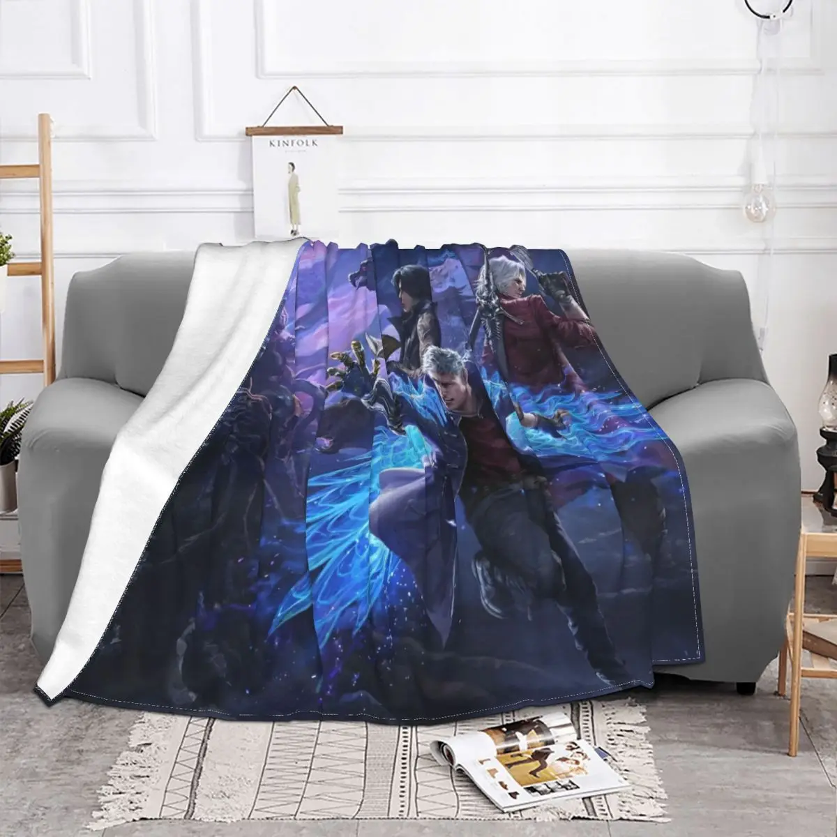 Devil May Cry Game Flannel Throw Blankets Blanket for Home Couch Ultra-Soft Plush Thin Quilt