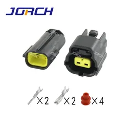 10 Set 2 Pin Female Male Waterproof Wire Connector Plug Car Auto Sealed Car Truck Denso Connectors 174354-2 174352-2