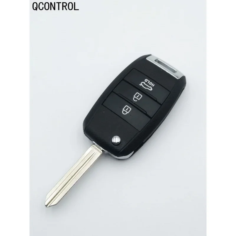 Qcontrol ใหม่เปลี่ยน3ปุ่มรีโมทรถยนต์สมาร์ทกุญแจรถ433เมกะเฮิร์ตซ์สำหรับ Kia K3ที่มีเจียระไน blad โดยไม่ต้องชิป