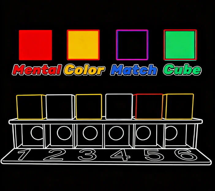 Psychology Magic Trick Color Matching Prediction Cube, Mentalism Illusions Gimmick for Close Up Magicians Props Magia