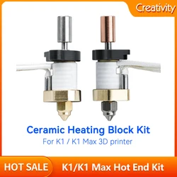 Upgraded Hotend For K1/K1 Max Hot End Kit Ceramic Heating Block Nozzle 300°C High Speed Extruder For k1 max D Printer