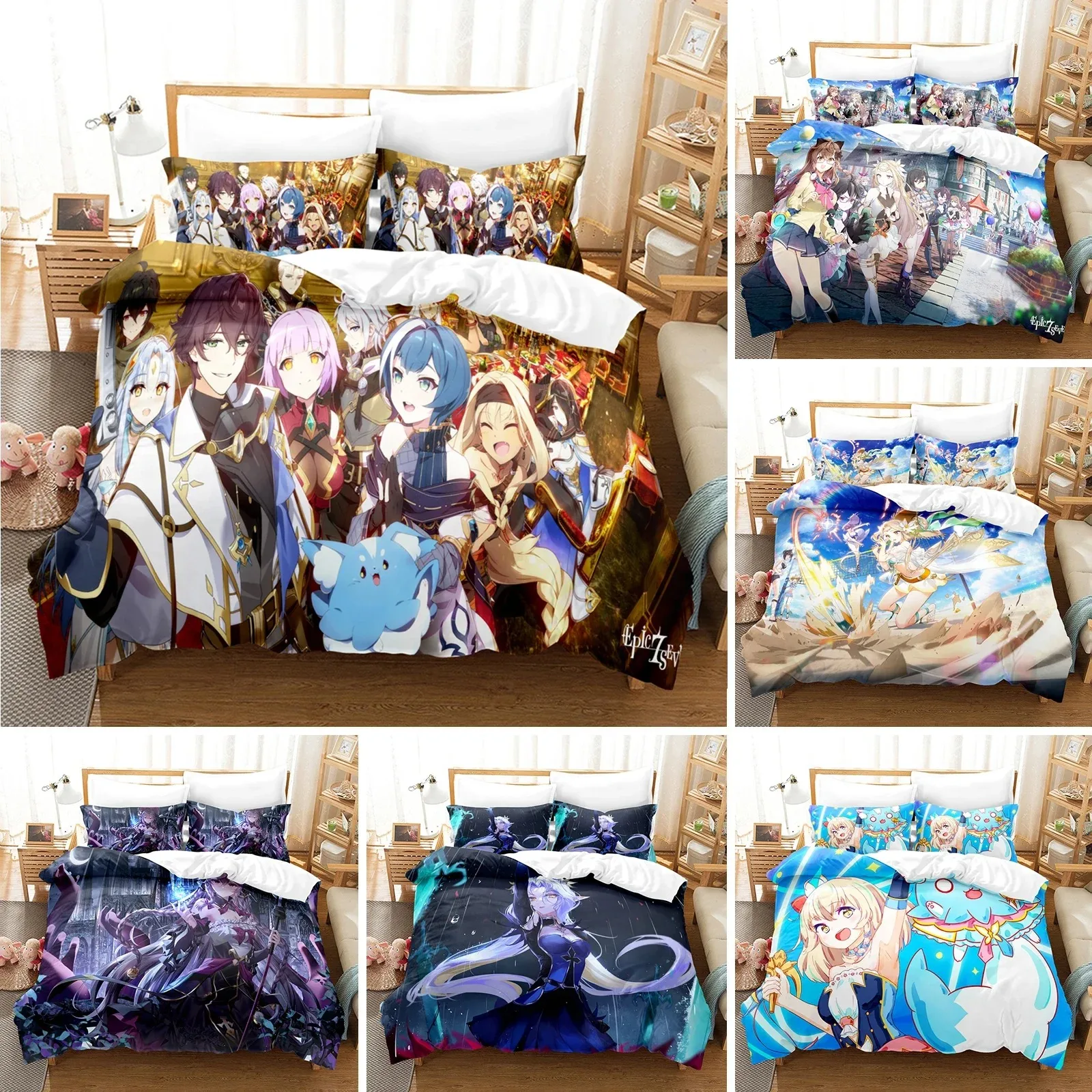 Game Epic Seven Bedding Set 3D Printed Comforter Duvet Cover Sets Pillowcase Twin Full Queen King Bed Linens Drop Ship