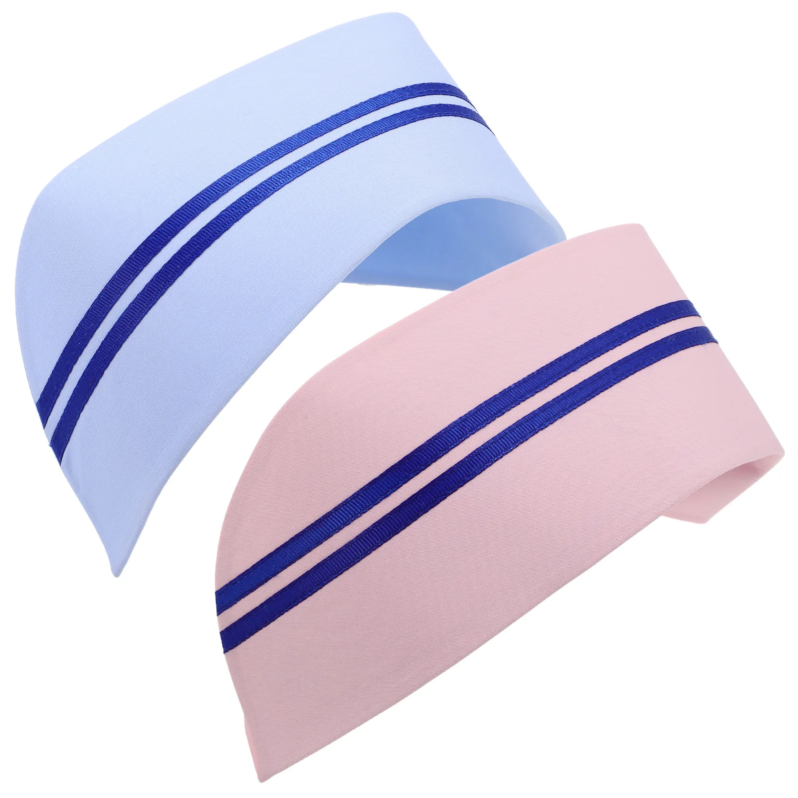 

2pcs Nurse Hat Vintage Nursing Caps Costume Accessories Halloween Graduation Party School Lightweight Comfortable Stripe Design
