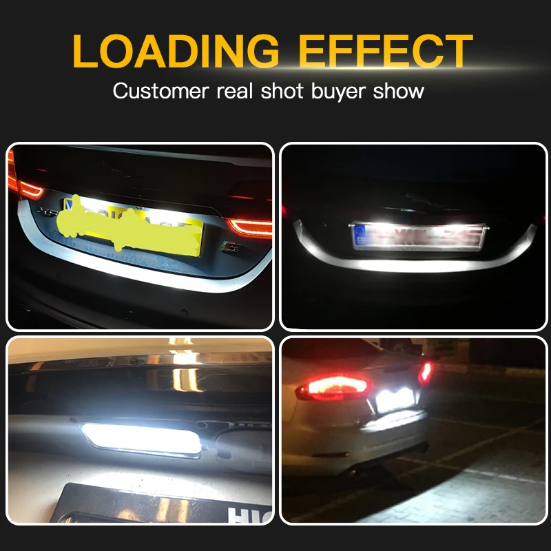 2X Canbus LED License Number Plate Light For Ford Tourneo Transit Connect Courier Custom Jaguar XJ XF 2008-2015 Car Accessories
