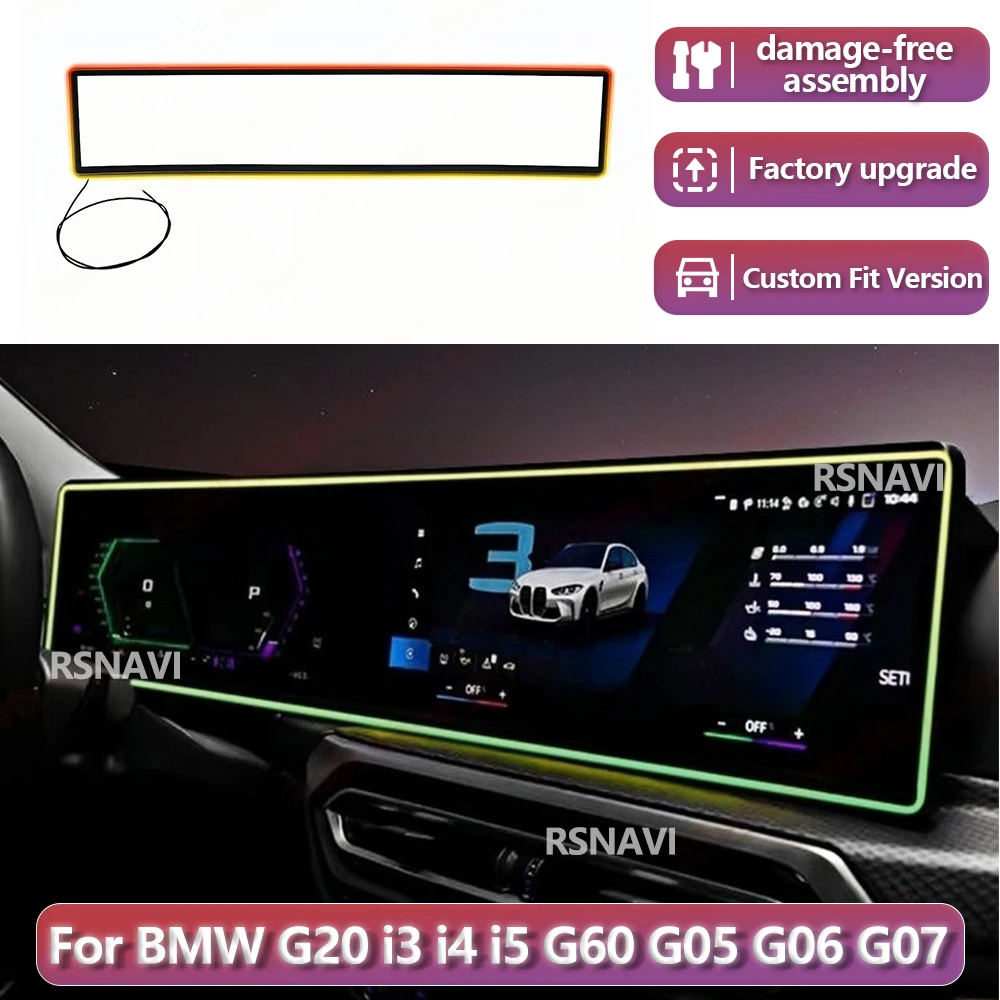 RSNAVI Factory settings For BMW G20 G26 i3 i4 i5 G60 G05 X5 G06 X6 G07 X7 M4 2018-2025 Car Screen Light Monitor Display Light