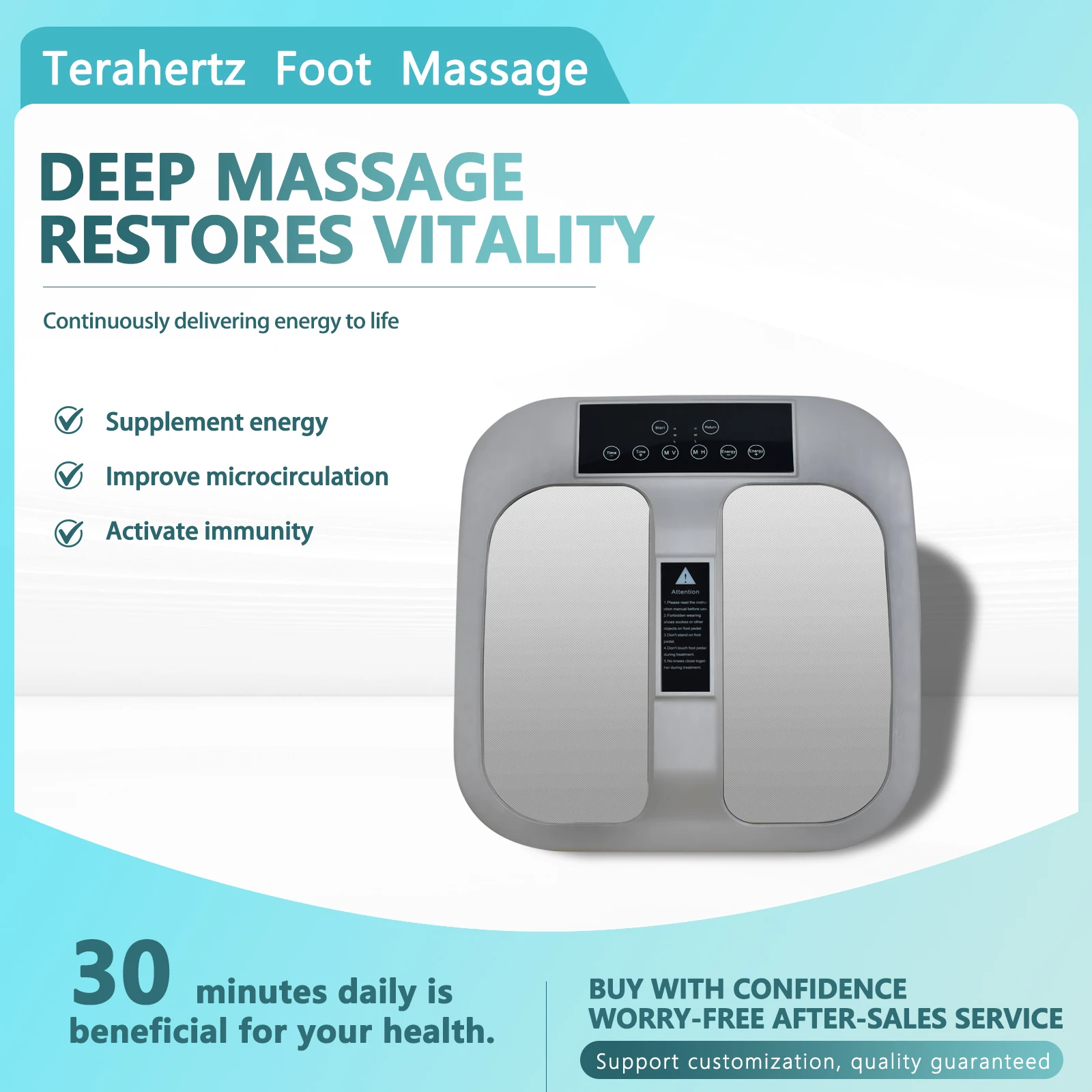 

New Quantum Terahertz Physiothrapie Biological Energy Foot Massager Electromagnetic For Improving Body Blood Circulation Machine