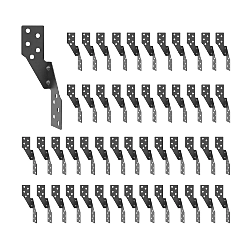 

Hurricane Straps Brackets 10/25/50/80/100 Pcs，Hurricane Tie with Black Powder-Coated,Hurricane Straps Trusses/Rafters Ties