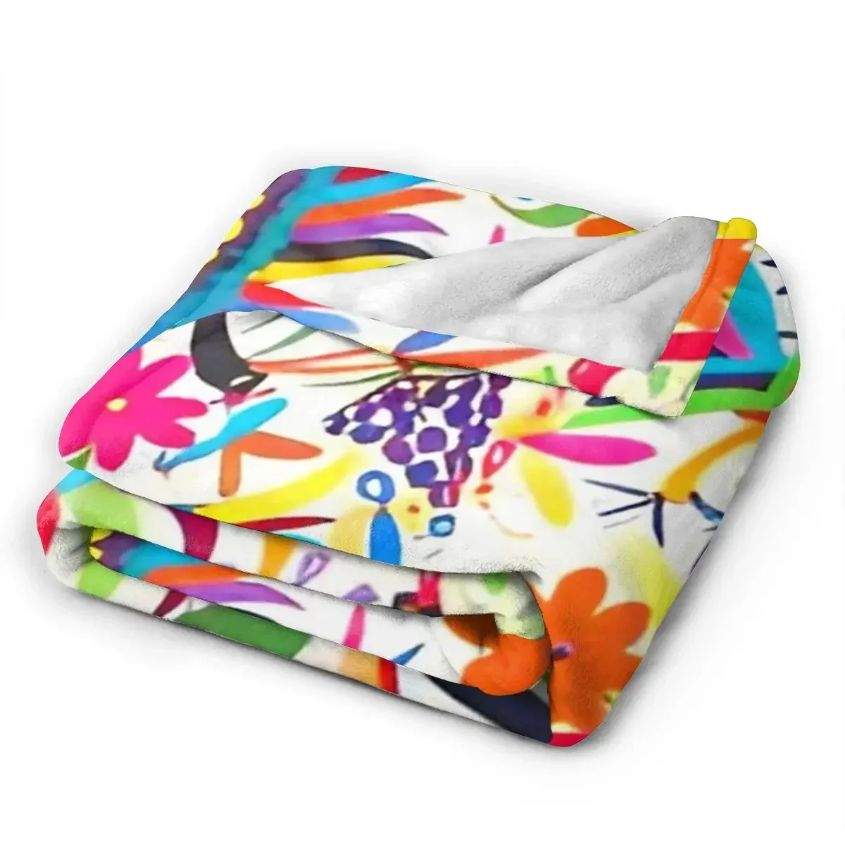 Flannel Throw Blanket Otomi Mexico Blankets Soft Bedspread Warm Plush Blanket for Bed Living room Picnic Travel Home Sofa