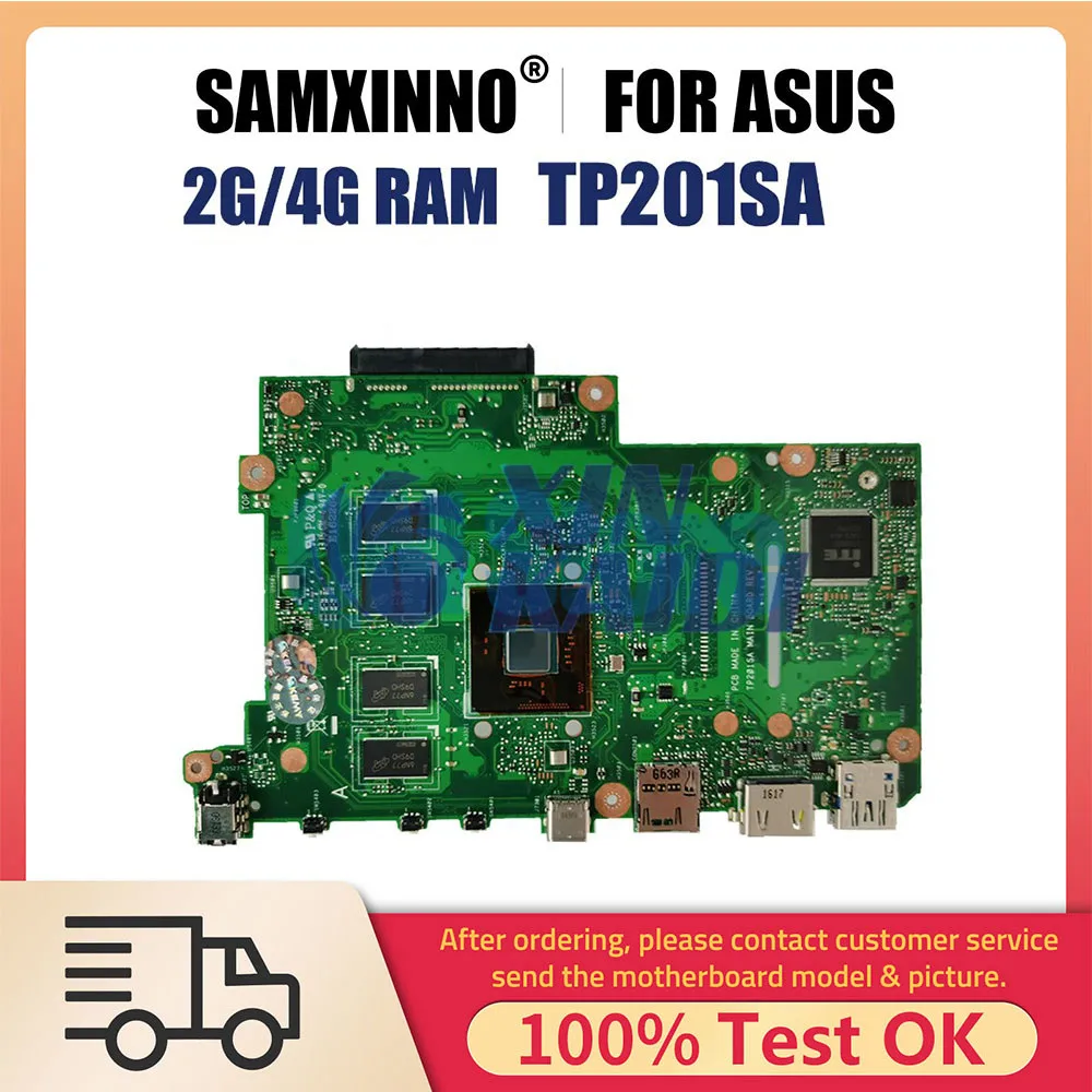 Notebook Mainboard For ASUS Flip VivoBook TP201 TP201SA J201SA Laptop Motherboard N3060 CPU 2G 4G RAM Systemboard