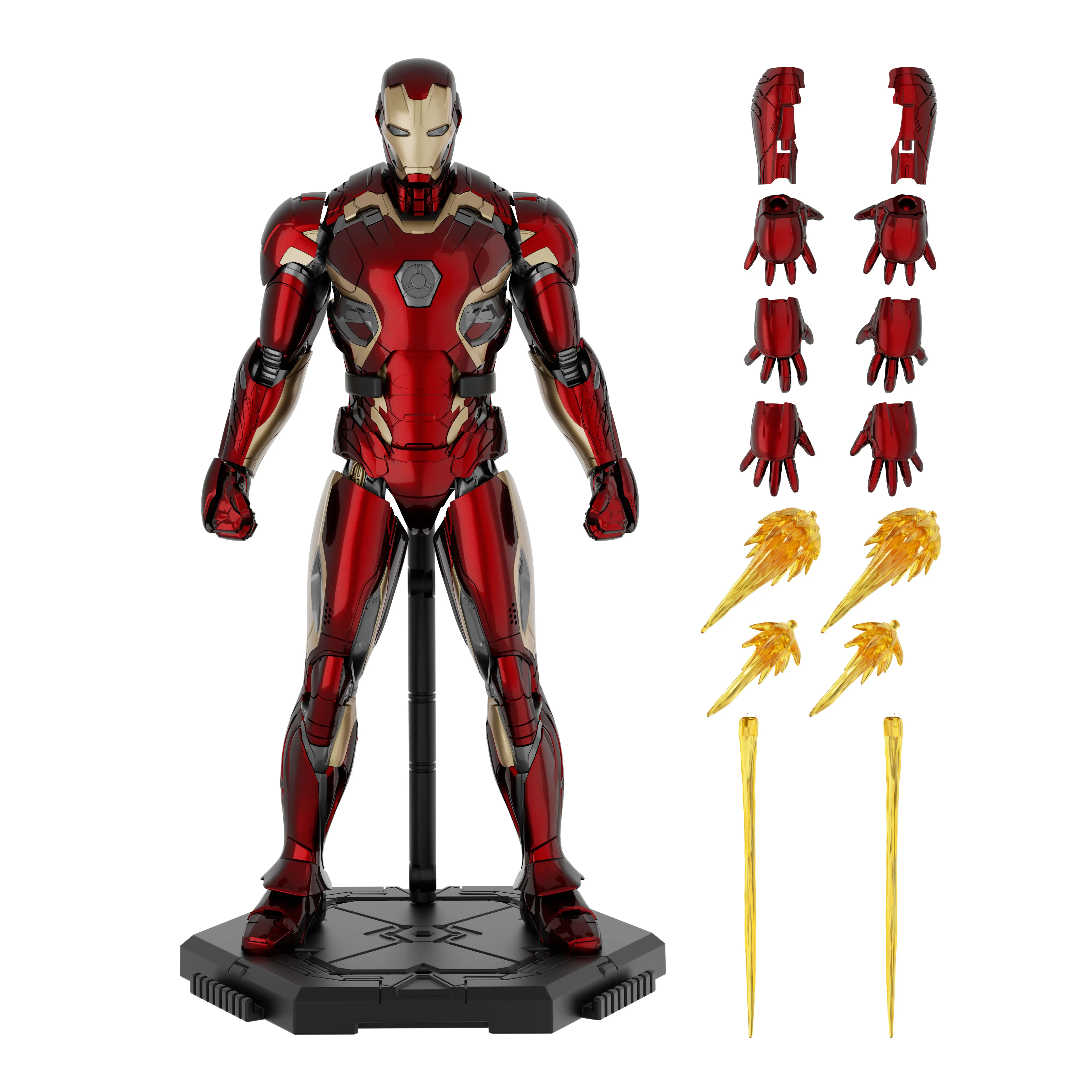

Fondjoy Real Iron Man Mk45, экшн-кукла Marvel в сборе, модель игрушки 1/12, подарок на день рождения для мальчиков, коллекционные игрушки и хобби