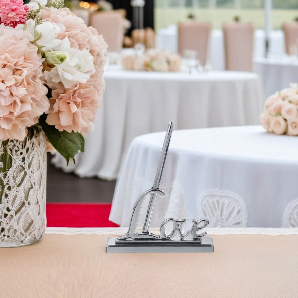 

2 шт., свадебная ручка, подставка для любви, знак в гостевой книге, аксессуар, романтическая вечеринка, прием, декоративная вывеска на память, ручка с основанием