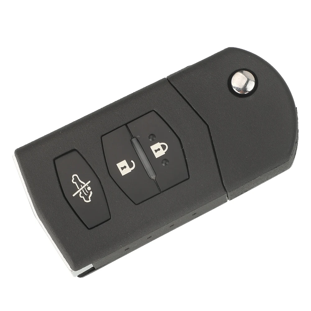 Jingyuqin SKE126-01 플립 리모컨 자동차 키, 마즈다 2 3 5 6 MX5 RX8 CX7 Premacy 6 M6 Atenza 8 M8 MPV용, 433MHZ 4D63 칩