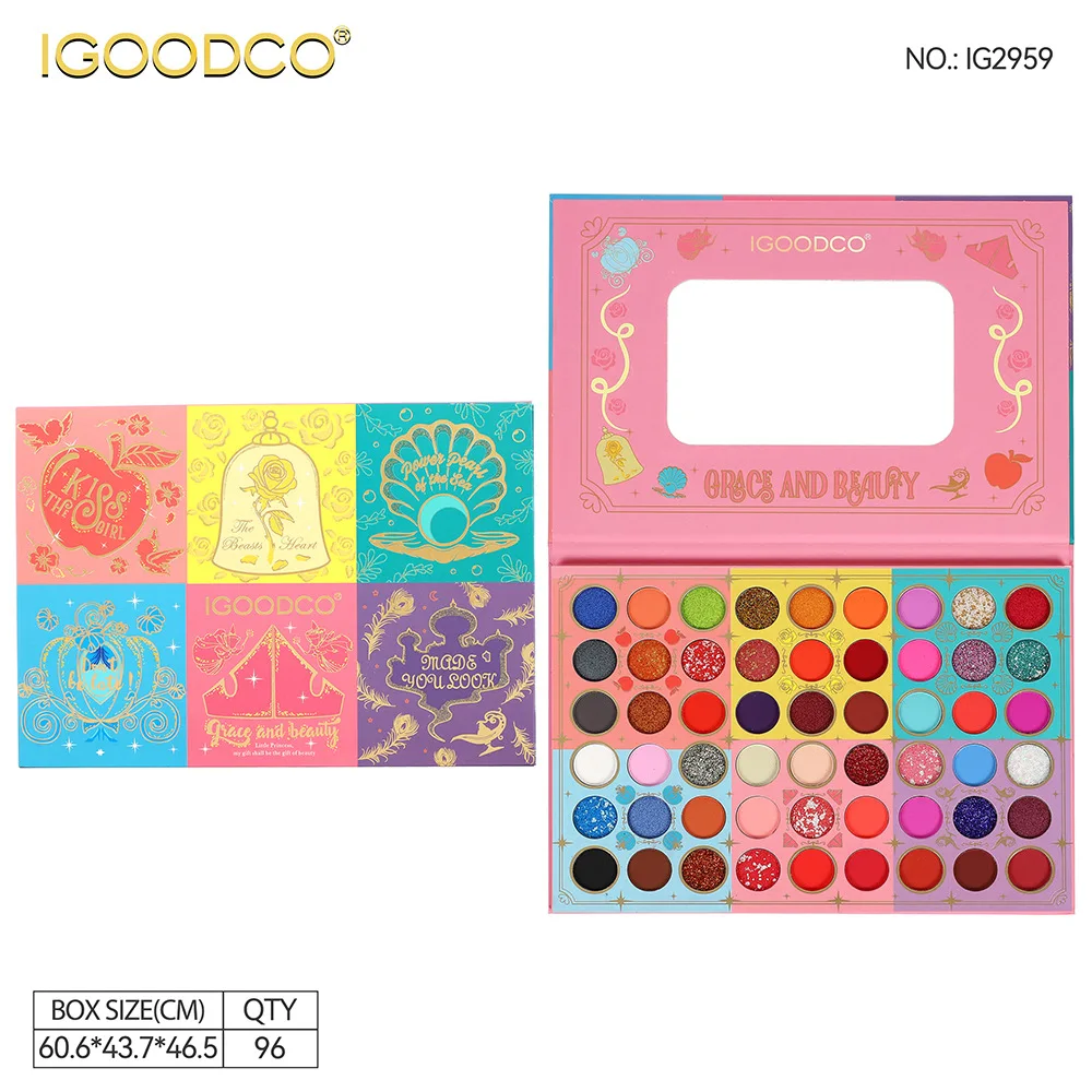 2022  54Colors Eyeshadow Palette Colorful Shadows Palett Glitter Highlighter Shimmer Make Up Pigment Matte Eye Shadow Pallete