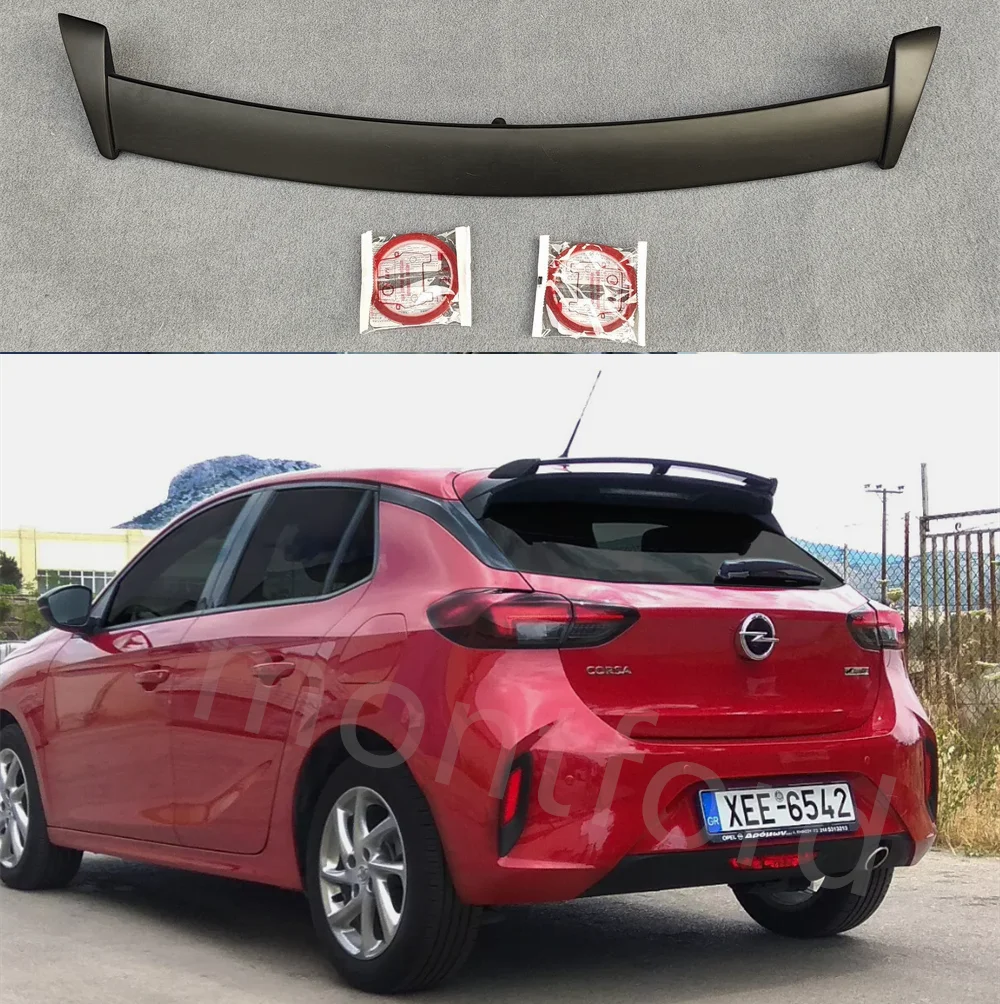 Auto Part Real Carbon Fiber Wing Trunk Lip Boot Cover Car Styling REAR ROOF SPOILER FOR OPEL/VAUXHALL CORSA F (2019-)