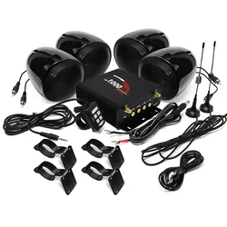 Amplificateur étanche pour moto, 4 haut-parleurs, audio RL UTV, système stéréo Bluetooth pour bateau, radio FM, USB, AUX, carte SD, régule 3, 1000W