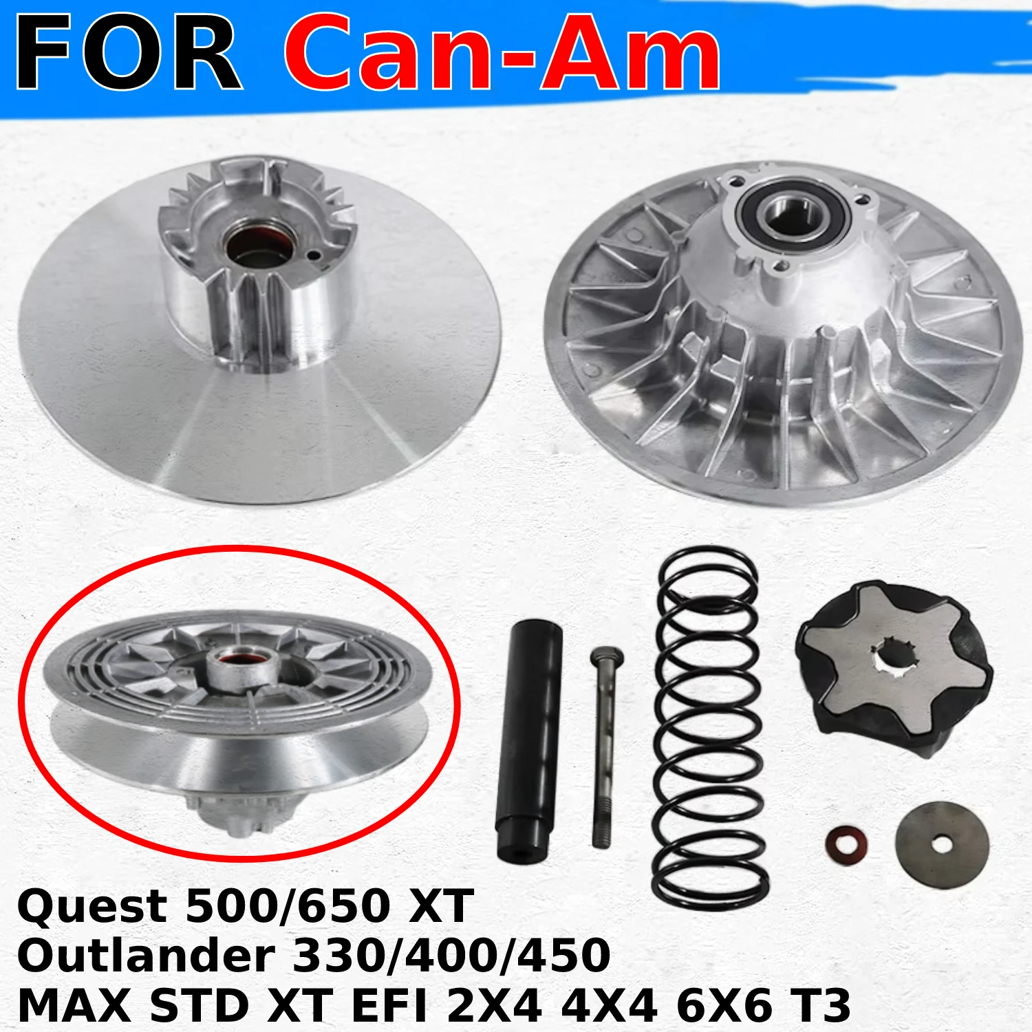 

Motorcycle Complete Rear Clutch assembly For Can-Am Outlander MAX 400 STD XT 330 STD 2X4 4X4 Quest 650 420660124 420280250