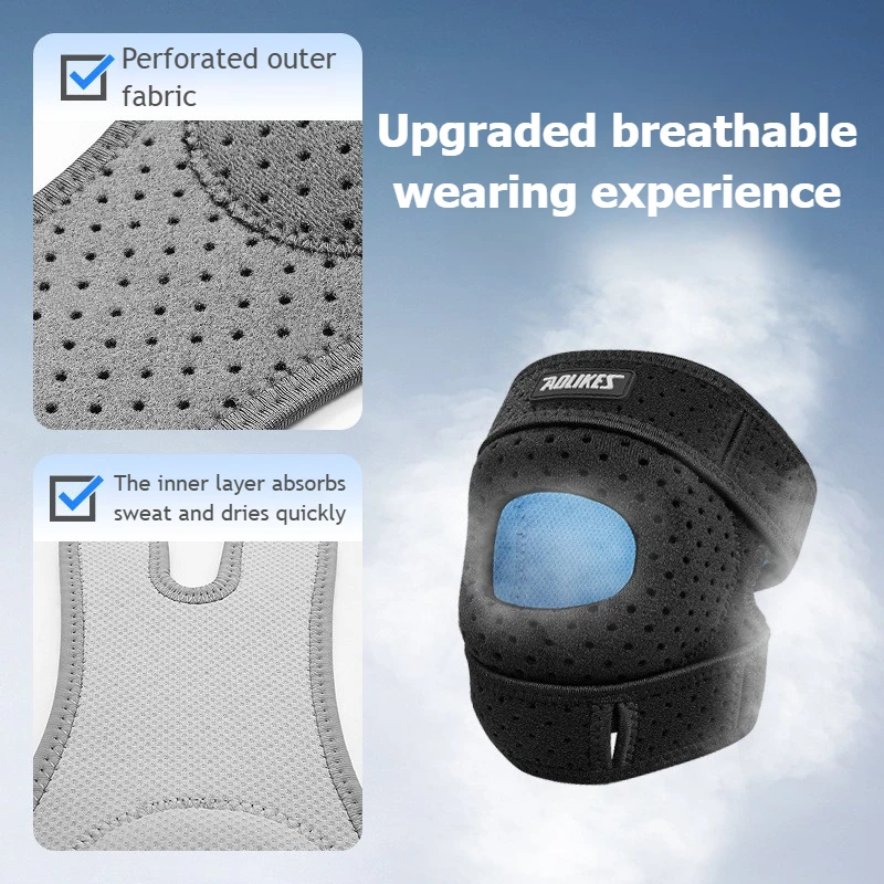 조절 가능한 슬개골 무릎 보호대 젤 패드 포함 통기성 지지대 관절염 건염 통증 완화 러닝 하이킹 스포츠 남성 여성용