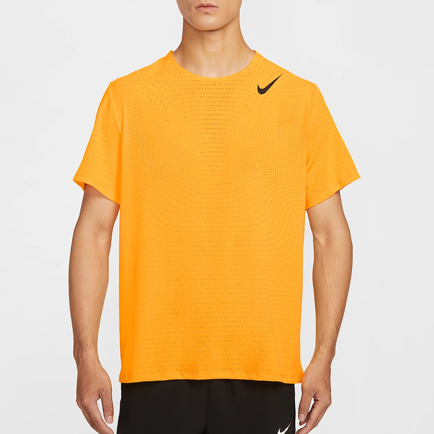 Nike genuine comfortable men's round neck mesh breathable printed sports short sleeved shirt HJ3378-845
