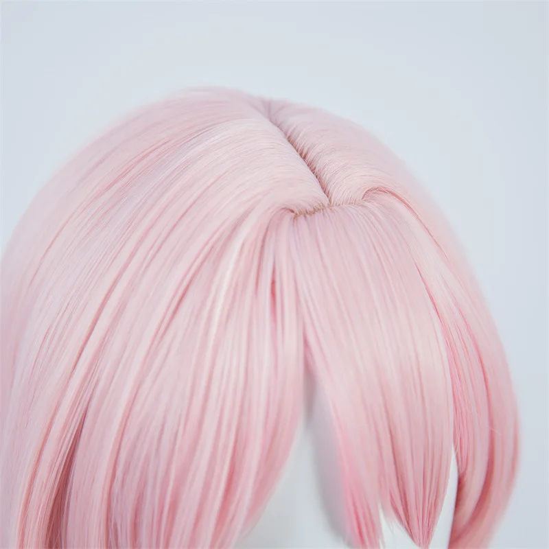 Bhāo Huài Xīng Qióng TiDào Sān Yuè Qī Peruca Cosplay Estilo de onda reversa gradiente rosa claro