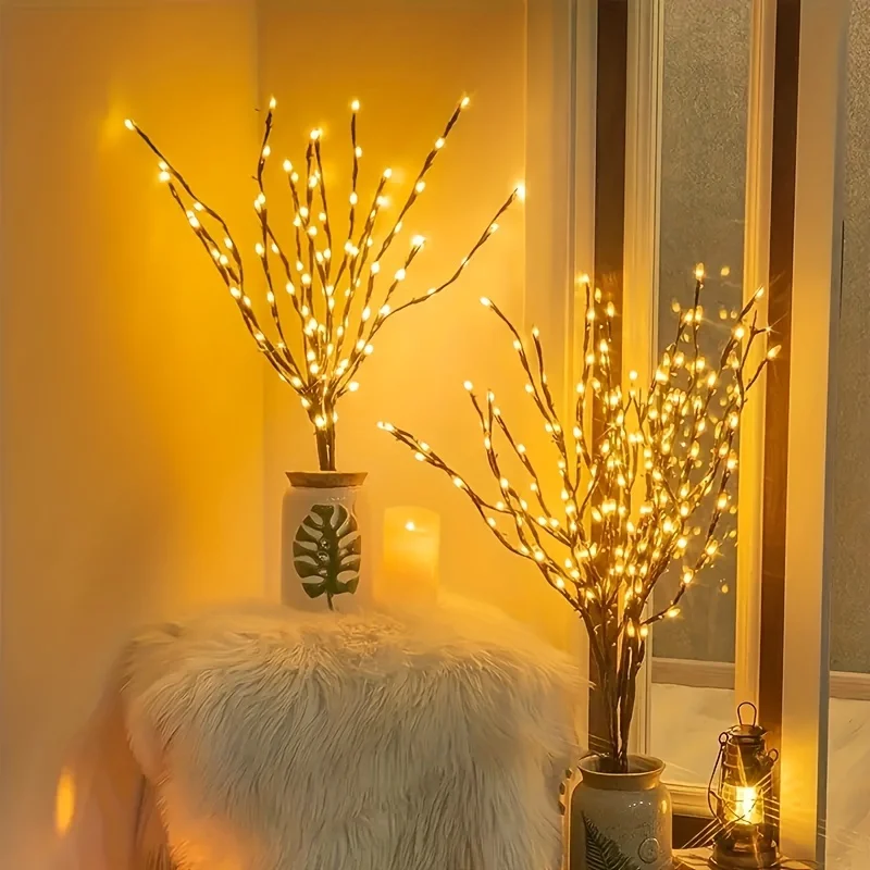 1/2pcs, 20 LED Branch Lights -Perfect indoor decoration tree lamp, creating a magical fairy tale like lighting atmosphere